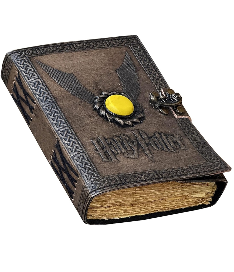 Vintage Leather Journal Harry Potter Gifts Antique Deckle Edge Paper - Book of Shadows Spell Notebook, Grimoire Journal, Witch Craft Sketchbook & Writing Journal, Great Gift Book For Man And Women